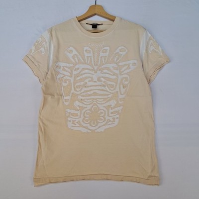 Class Roberto Cavalli Beige T-Shirt Size 48 Mens