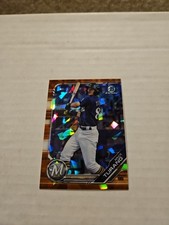 2019 Bowman Draft Chrome BRICE TURANG Orange Cracked Ice Refractor  /25 Brewers 