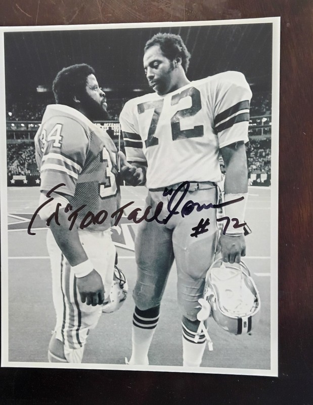 Ed Too Tall Jones Signed 8 x 10
