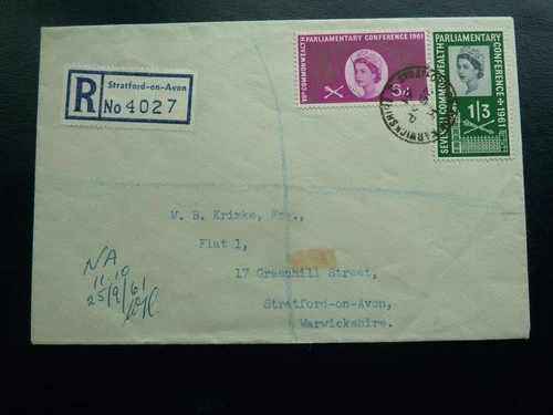 GB First day   fdc from 1961 Parliamentary conference