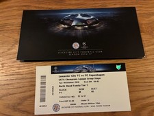 LEICESTER CITY V FC COPENHAGEN TICKET & WALLET CHAMPIONS LEAGUE 18.10.2016