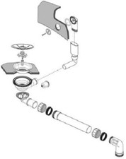 Blanco 237159 Juego de desagüe 3,5" sin mando a distancia de desagüe rebosadero redondo InFino