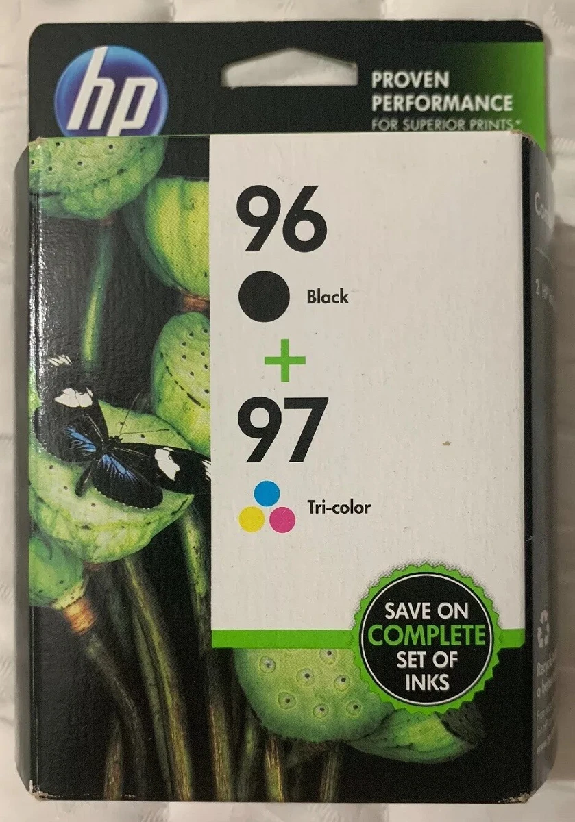 2 Cartucce Compatibili HP 96 Nero E HP 97 Colore - Rigenerate, Per Stampanti Inkjet