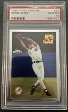 1996 Topps Chrome Derek Jeter Rookie 1st Topps Chrome PSA 10 