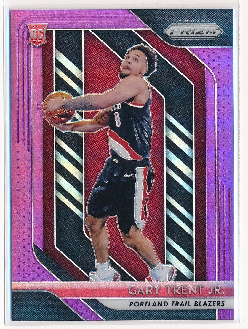 2018-2019 Panini Prizm Gary Trent Jr. #71 Rookie Purple Prizm RC Blazers /75