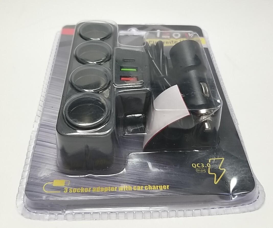 Car Cigarette Lighter Socket Dual USB PD Fast Charging Plug Adapter Power Outlet