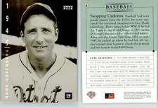 Hank Greenburg 1994 General Motors Ken Burns Baseball #4 Tigers HOF