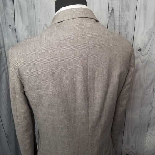 Haggar 1926 Mens Unstructured Blazer 42R Plaid Sport Coat Jacket Linen Blend - Picture 11 of 20