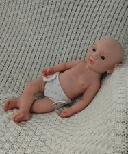 43cm Elf Doll 4.4lbs Full Body Platinum Silicone Baby Dolls Open Eyes Newborn US