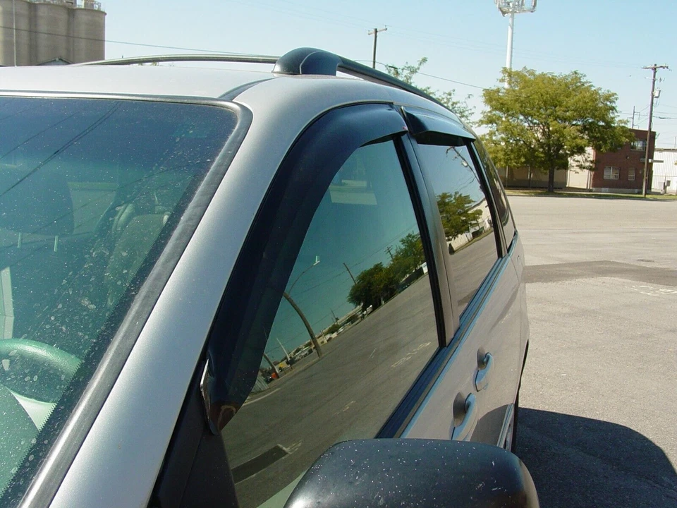 Visera de ventilación de ventana para Toyota Sienna 2004-2009 JDM ondulada sol protectores de lluvia deflector Foto 3 de 4