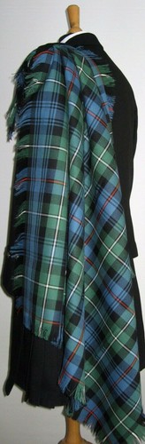 FLY PLAID TARTAN MACKENZIE ANCIENT 16oz WORSTED WOOL KILT MADE in SCOTLAND GENTS - Picture 2 of 4