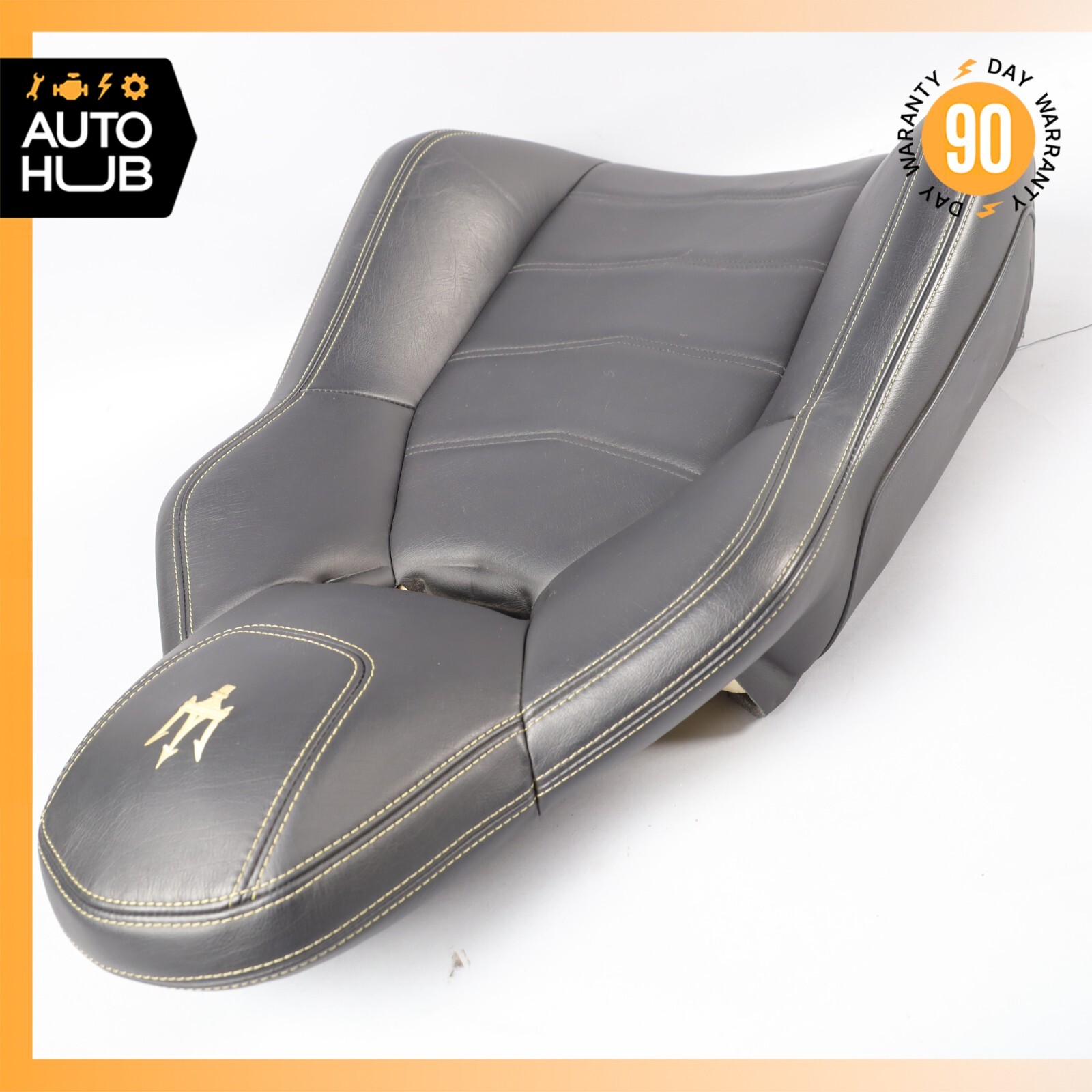 13-18 Maserati GranTurismo S M145 Front Right Top Upper Seat Cushion Black OEM