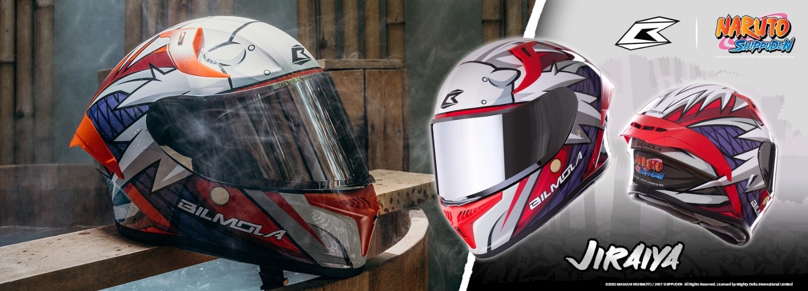 Motorcycle helmet Bilmola Limited NARUTO Grelly USA