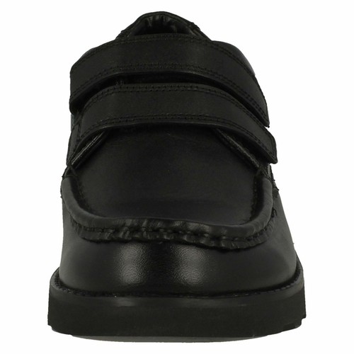 SALE Boys Clarks Hook And Loop Fastening School Shoes Crown Tate - Picture 9 of 10