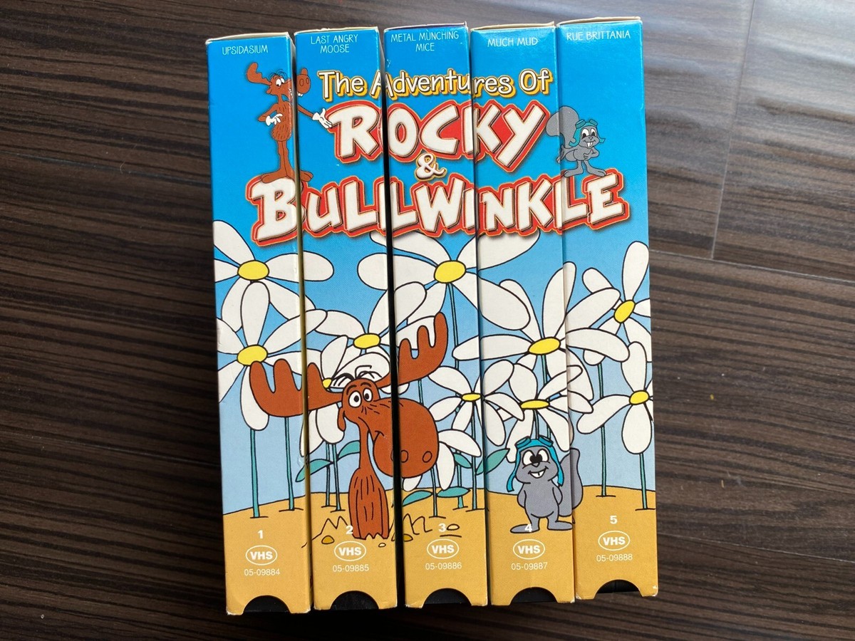 The Adventures of Rocky & Bullwinkle 5 VHS Tape Lot Complete
