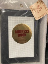 Crafter's Pride Address Book 5 3/4" X 7 3/4" w/Free 14 Count Vinyl-Weave NEW zz1