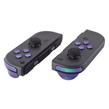 Green Purple Chameleon Glossy Full Set Buttons Tools For Nintendo Switch Joy con