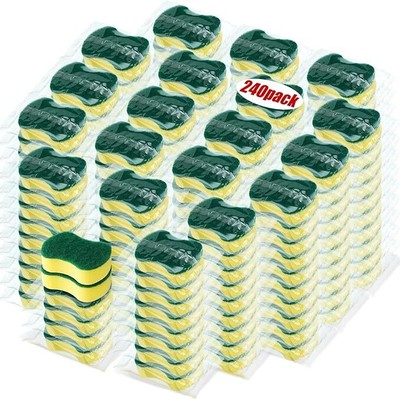 240 Pcs Individually Wrapped Sponges Kitchen