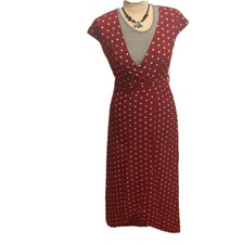Polka Dot Burnt Orange Maxi Dress 