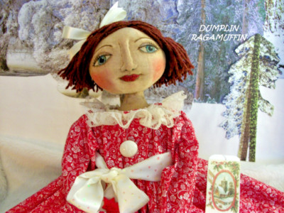 Pattern, primitive doll, 23 in. handmade, Christmas, Dumplinragamuffin, 249