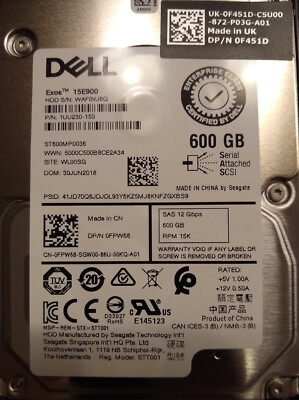 Seagate Exos E - 15E900 600GB 24/7 512n CMR 2.5'' SAS 12Gb/s 256MB 15K RPM