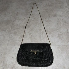 Vintage ESQUIRE COLLECTION Gold Chain Purse Iridescent Mesh Cross Body Clutch
