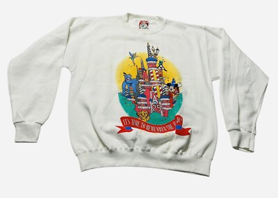 VTG NEW 90s Disney 25th Anniversary Crewneck Sweatshirt Cake Castle Adult Small