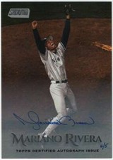 2019 Topps Stadium Club Autographed Oversized Box Topper AUTO 4/5 Mariano Rivera
