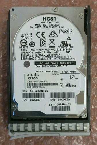 Cisco UCS-HD18TB10K4KN 1.8TB 10k 2.5" SAS 12G Hard Drive Disk HDD with caddy - Picture 2 of 5