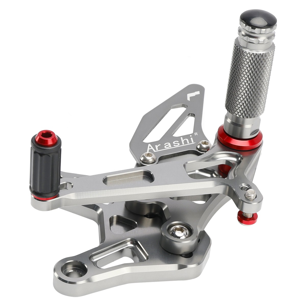 reg専用 Racing Adjustable Rearsets Foot Pegs Gray For Kawasaki ZX6R