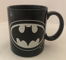 Batman Black  White Ceramic 12oz Coffee Mug Applause 1991 Japan Looks Great 