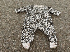 Little Me Girls Animal Print Zip Up Sleeper 6M