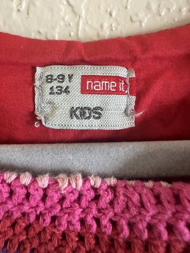 Euro Brand Name it Mädchen UK 8-9 Jahre Denim bestickt Kleid US 9 #14 - Bild 4 von 7