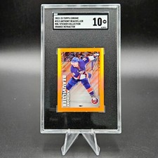 Anthony Beauvillier 2022 Topps Chrome NHL #313 Orange Refractor /25 SGC 10