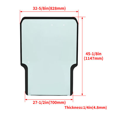 Front Door Glass Window For Skid Steer Takeuchi TL140 TL150
