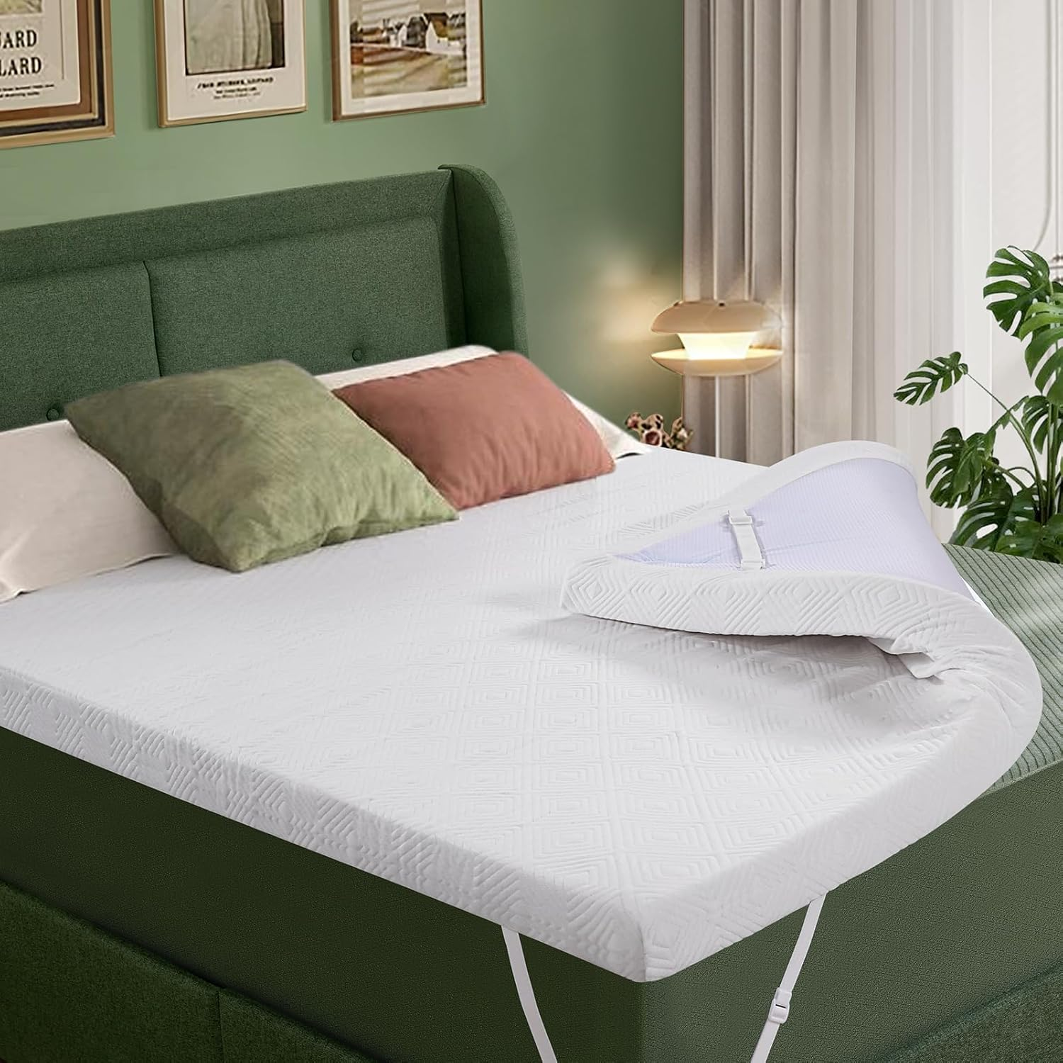 Twin XL Mattress Topper, 3 Inch Cooling Gel Memory Foam Mattress Topper, with So