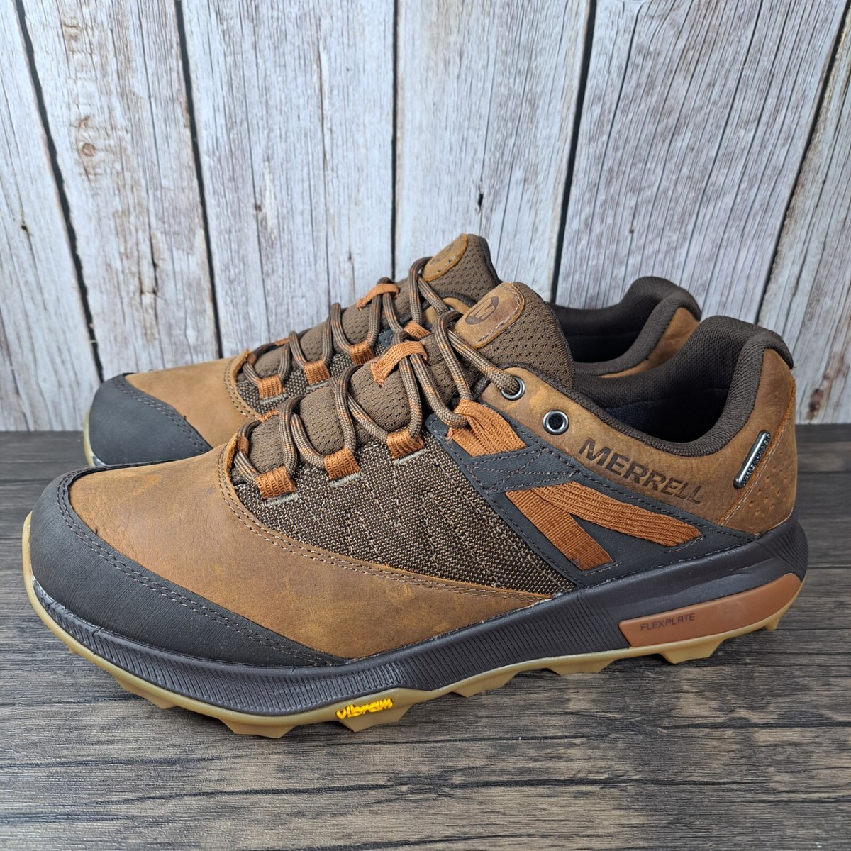 Merrell Zion Waterproof Low Hiking Shoe Brown Men display picture 2