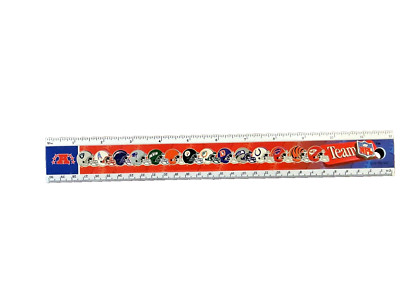 Ruler NFL National Football League 12 inch w Helmets by Empire Berol Vintage