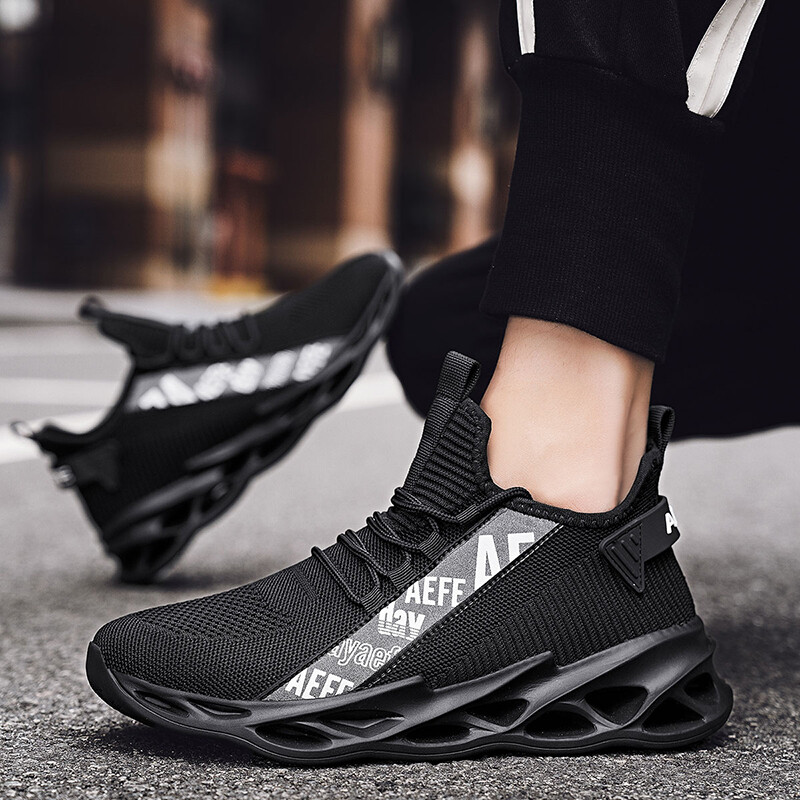 Giniros Heren Trainers Hardloopschoenen Wandelschoenen Lichtgewicht Sport Atletisch Gym Fitness Mode Training Sneakers Casual Comfortabel Ademend Platte Mesh Tennisschoenen Outdoor Joggen, Blauw, 11