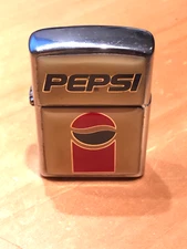 VINTAGE COLLECTIBLE PEPSI COLA LOGO CIGARETTE LIGHTER