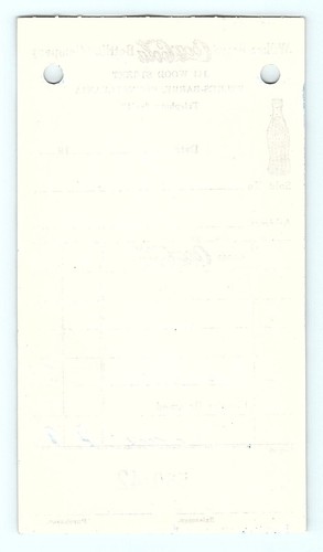 Coca Cola Bottling Company Soda Pop Bill Head Receipt 1940 Wilkes-Barre, PA - Picture 2 of 3