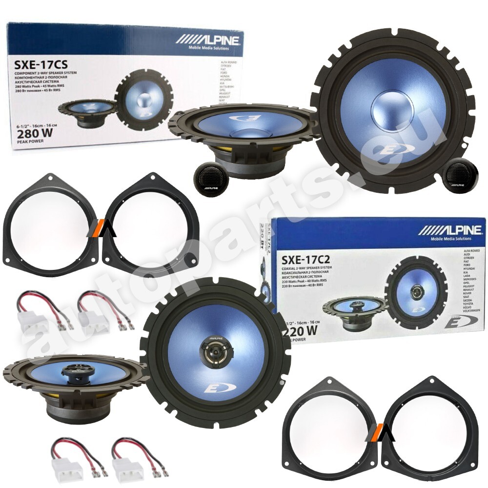 Sistema Audio Alpine per Toyota Corolla E12 - Kit 6 Altoparlanti Premium