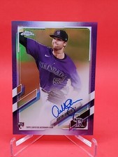 Ashton Goudeau 2021 Topps Chrome RC Purple Refractor Auto 27/250 Rockies Rookie