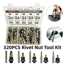 Rivet Nut Tool Rivnut Kit Threaded Rivet Nut Kit Riveting Tool Heads Manual Use