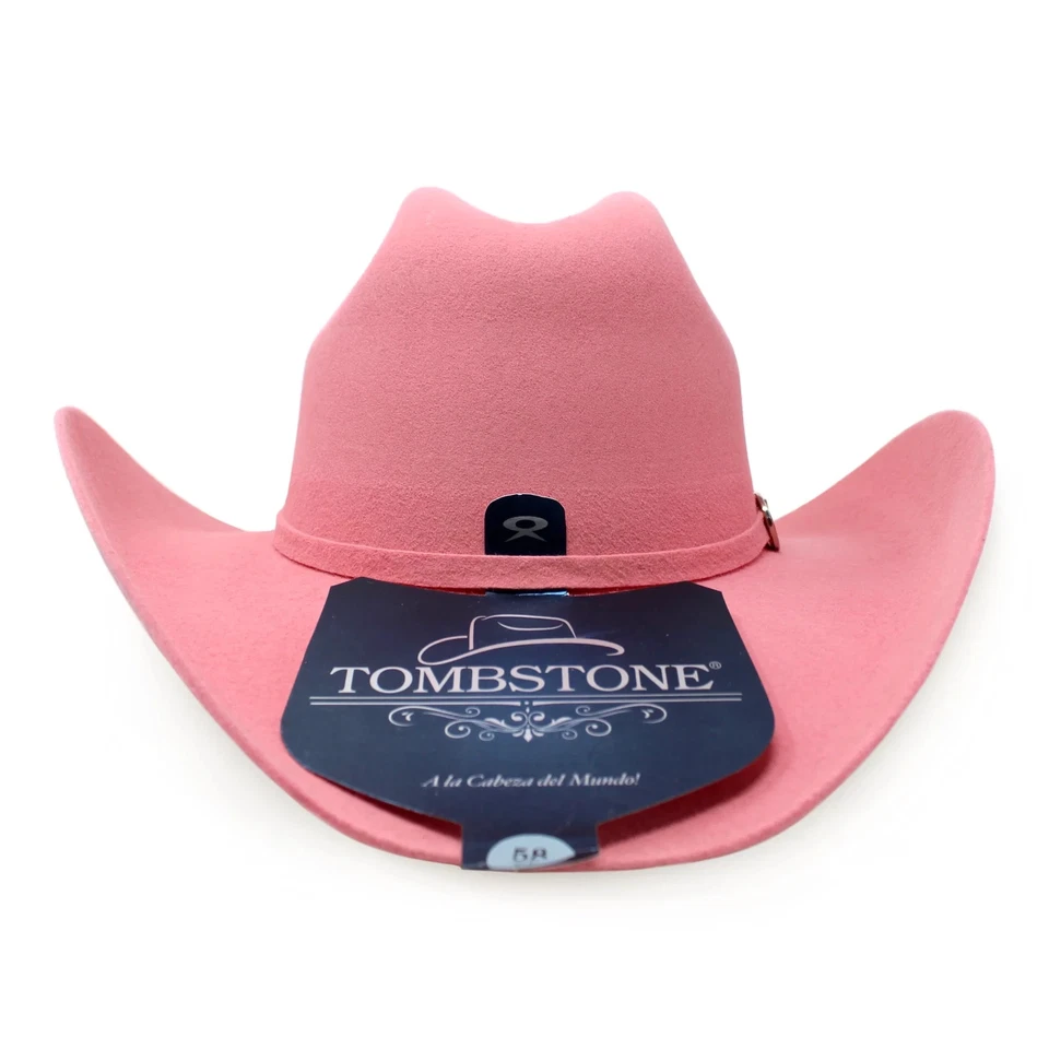 Sombrero de fieltro vaquero occidental Tombstone 20X original estilo este oeste - rosa Foto 3 de 4