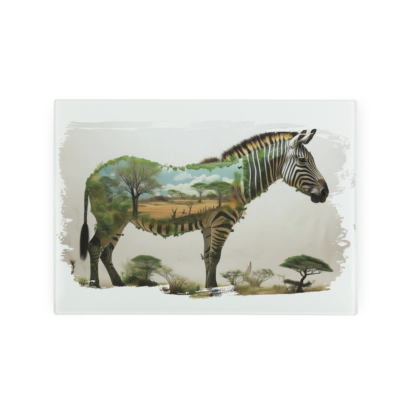 Wild Safari Animals Kitchen Gifts - Zebra Smooth Glass Worktop Protector