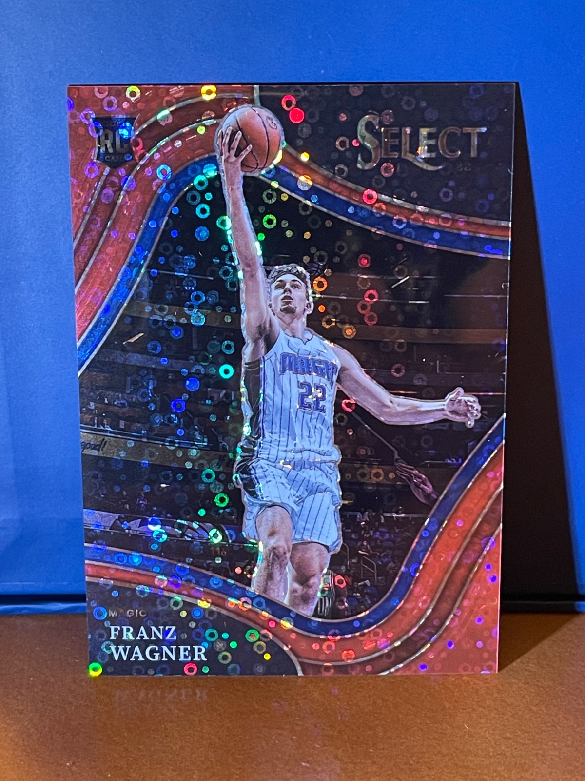 2021-22 Panini Select Franz Wagner Rookie - COURTSIDE Prizm SSP Red Disco /49