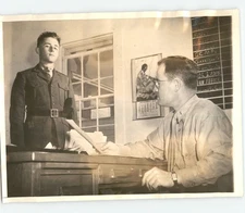 6 Ft MARINE Pvt. George Holle Sent Home bc He's 13 Yrs Old WWII 1942 Press Photo