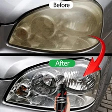 Car Headlight Restoration Set Spray Repair Kit Plastic Light Polish Cleaner Fast