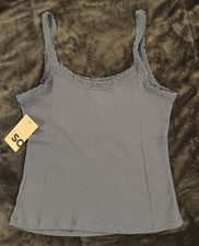 Juniors NWT SO Cyclone Blue Lace Trim Cami Tank Top, Medium